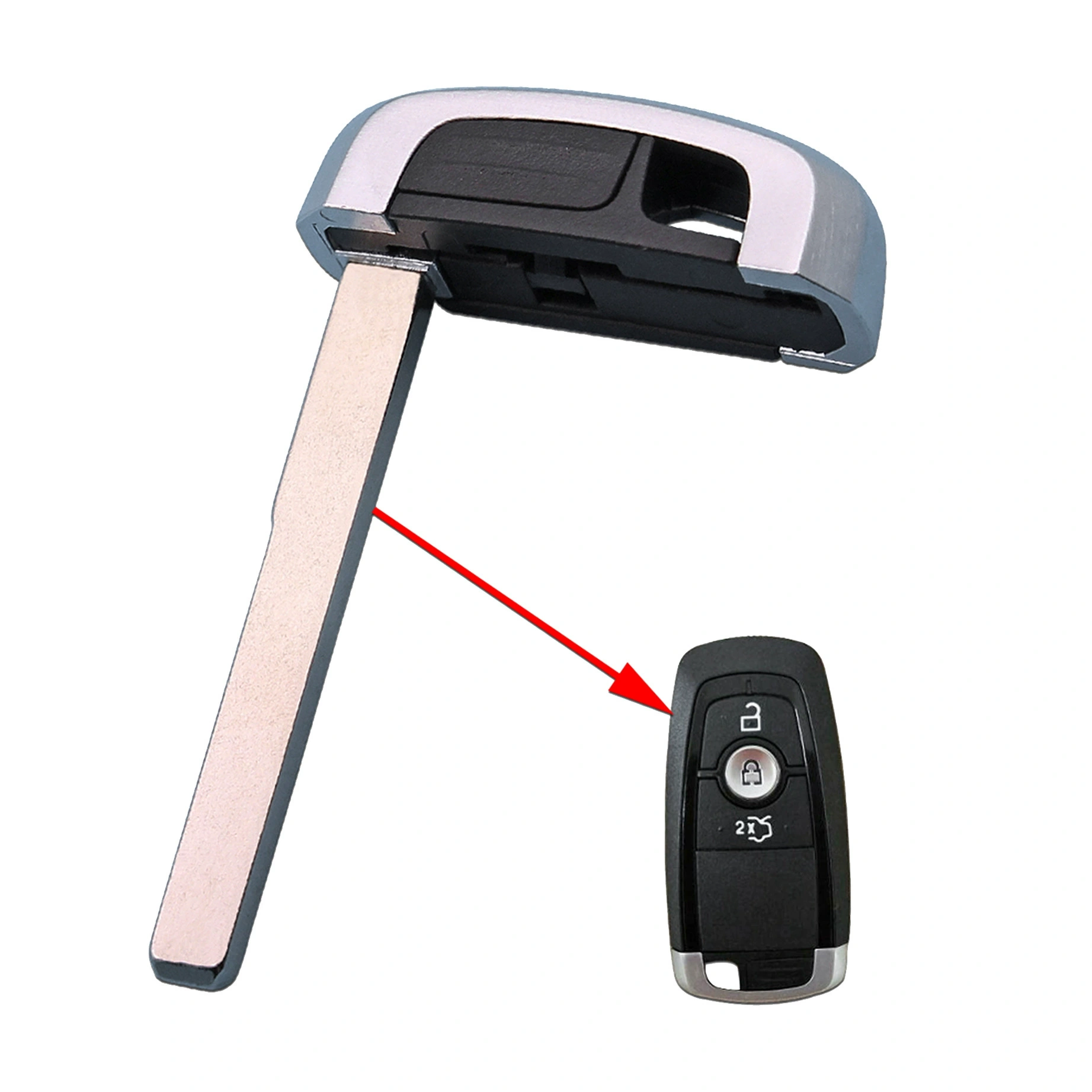 Mechanical Keys Replacement for Ford Smart Card Keyless Entry Remote Fob