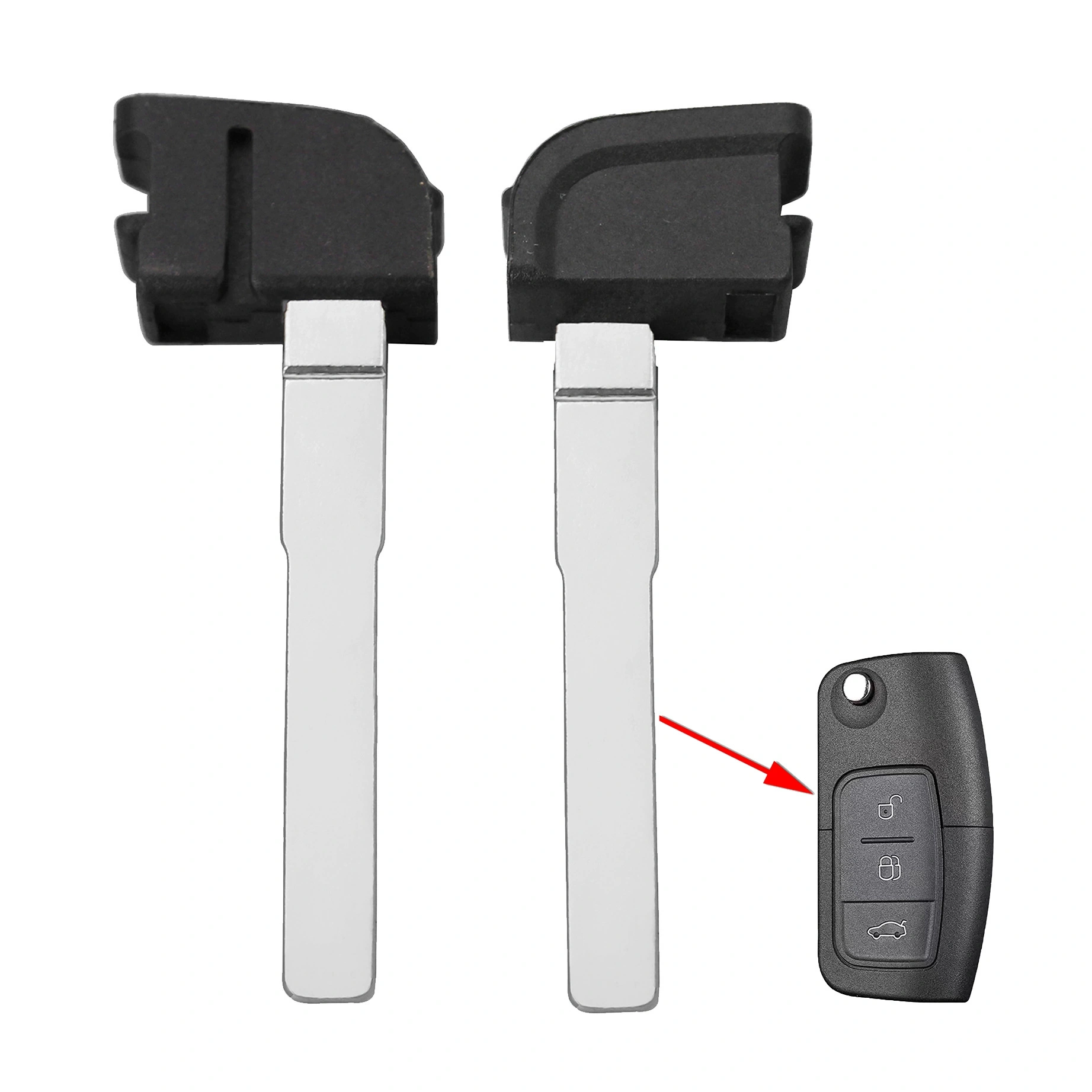 Mechanical Keys Replacement for Ford Smart Card Keyless Entry Remote Fob