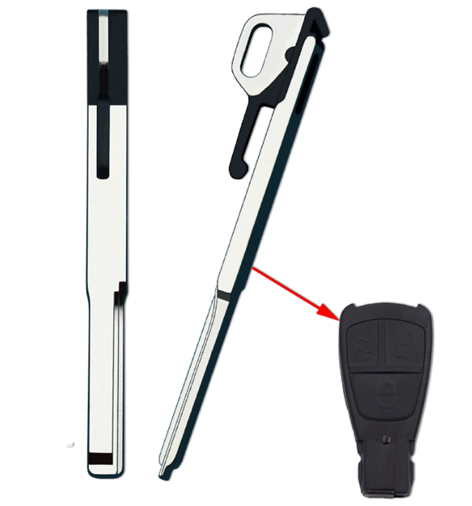 Emergency Key Blade for Mercedes Benz Smart Card Keyless Entry Remote Fob Mechanical Keys Replacement
