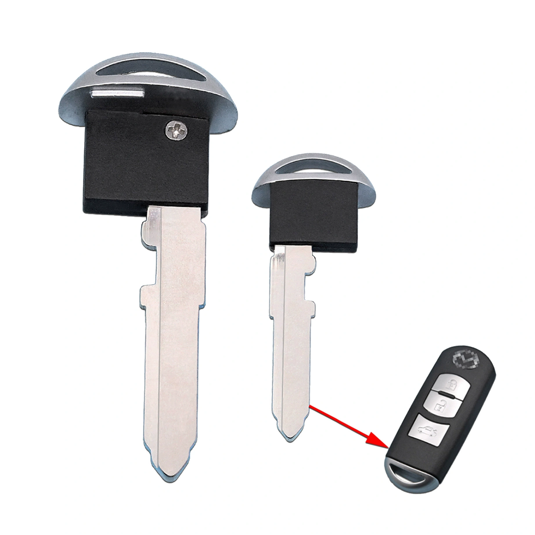 Mechanical Keys Replacement for Mazda Smart Card Keyless Entry Remote Fob