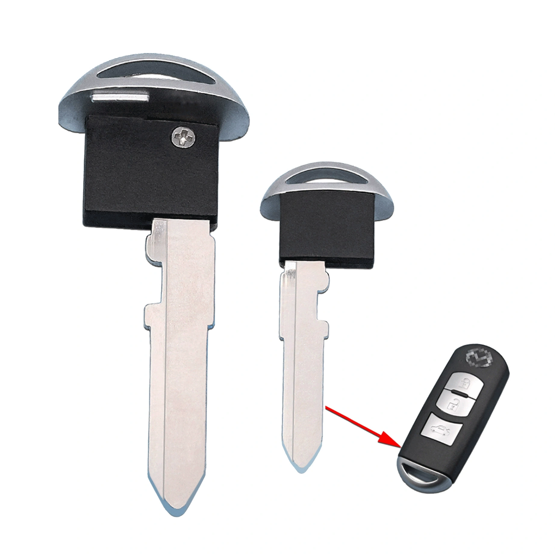 Mechanical Keys Replacement for Mazda Smart Card Keyless Entry Remote Fob