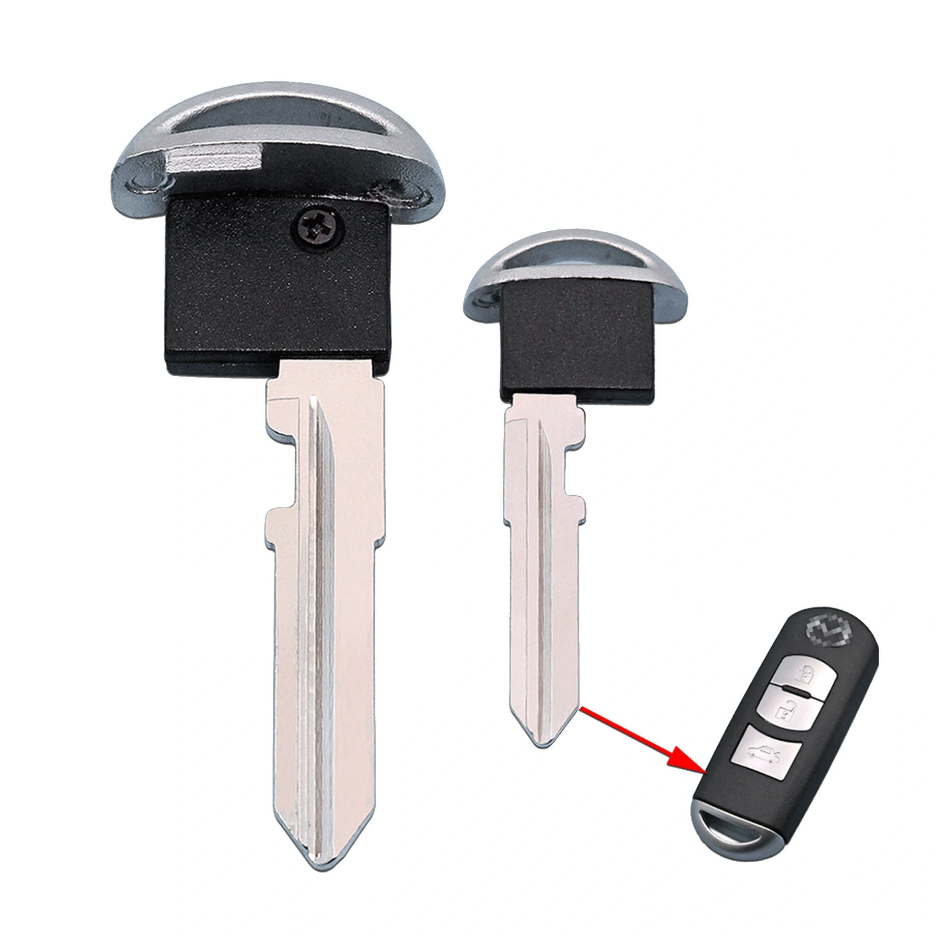 Mechanical Keys Replacement for Mazda Smart Card Keyless Entry Remote Fob
