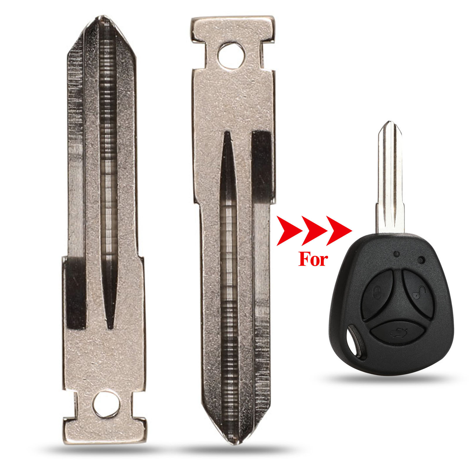 Non-Flip Remote Key Blades for Renault Peugeot Opel Nissan Dacia Lada Remote Head Keyfobs Fixed Key Blades