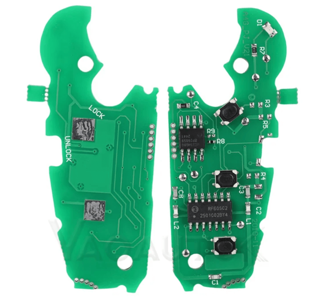 for Audi Flip Key Remote Fobs 3 Buttons with Electronics
