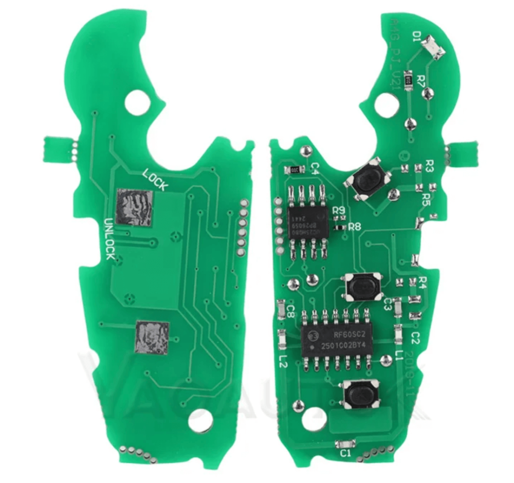 for Audi Flip Key Remote Fobs 3 Buttons with Electronics