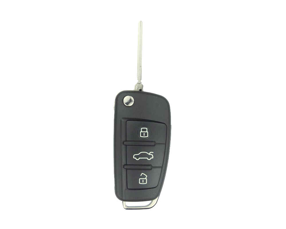 for Audi Flip Key Remote Fobs 3 Buttons with Electronics