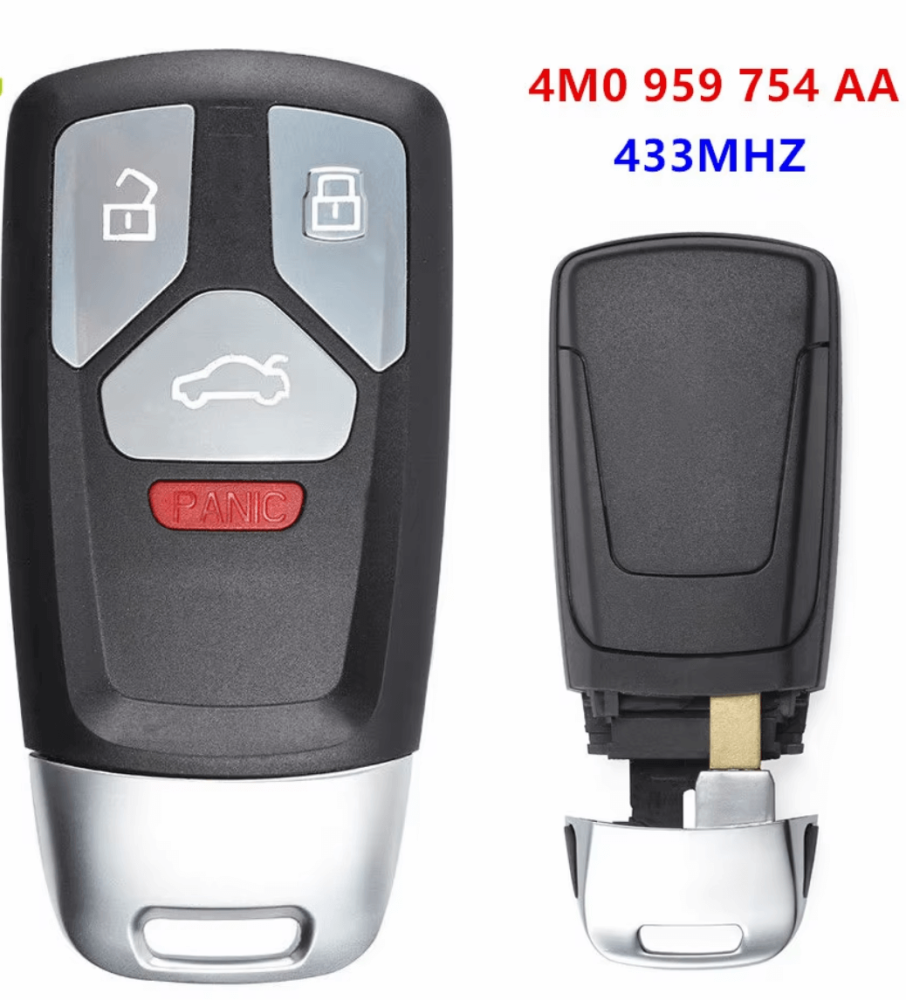 for 2016+ Audi MQB Smart Card Key Remote Fobs with Electronics, 315Mhz/433Mhz