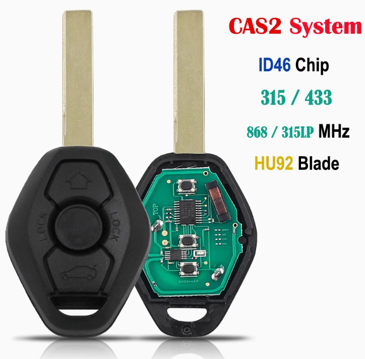 for BMW CAS2 Diamond Key Remote Fobs with Electronics, 315Mhz/433Mhz/315LP/868Mhz