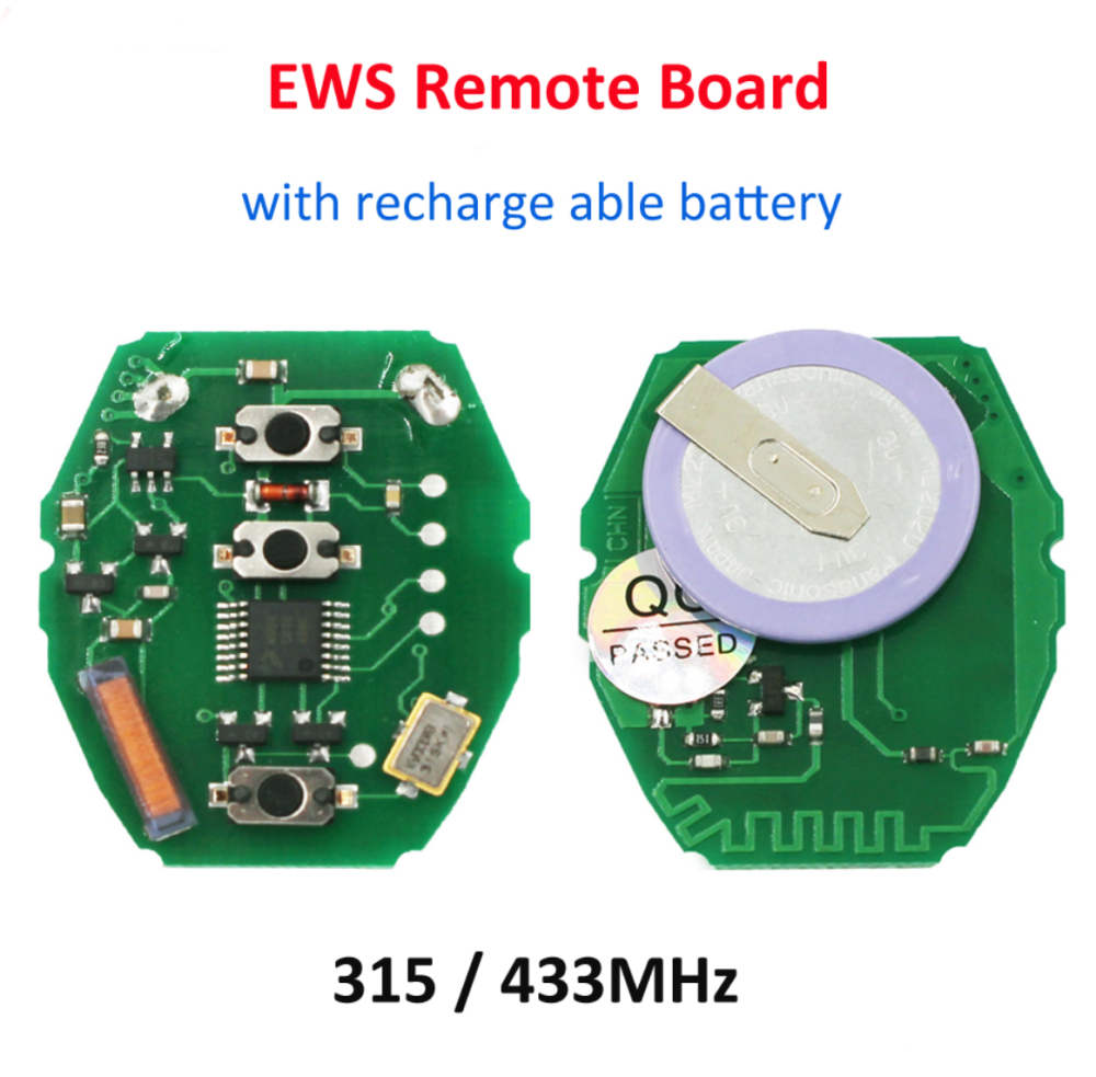 for BMW EWS Diamond Key Remote Fobs with Electronics, 315Mhz/433Mhz