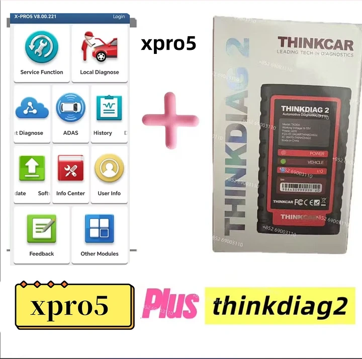 Thinkdiag2 With X-Pro5 Activate Subscription All System Diagnostic Tool Supports CAN FD Protocols Thinkcar Thinkdiag2 For XPRO5