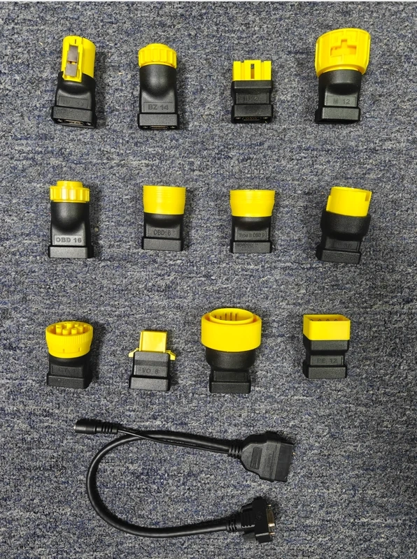 For Launch Heavy Duty Truck Cable Adapters Total 12PCS Set With OBD1 Cable