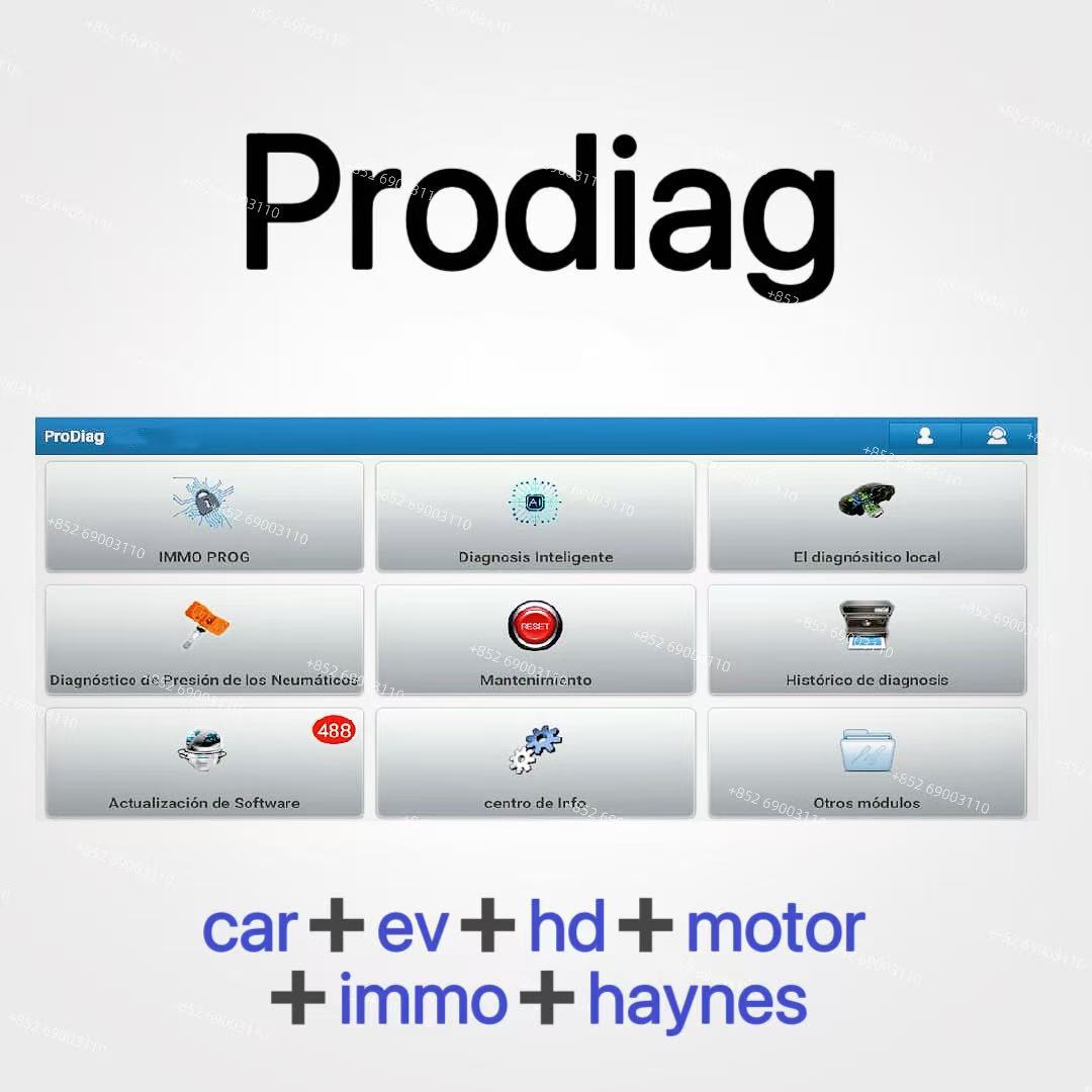 Prodiag Software Activation 1 Year Compatible TD TD2 Ediag Golo pro 4.0 Car EV HD Motor Immobilizer Haynes pro Diagnostic Tool