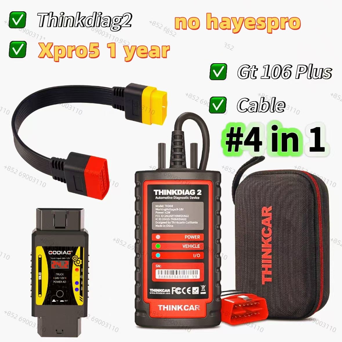 Thinkdiag2 With Xpro5(XP) Activate Subscription With GT106 PLUS With Cable All System Diagnostic Tool For Xpro5 1 Year (Haynes)