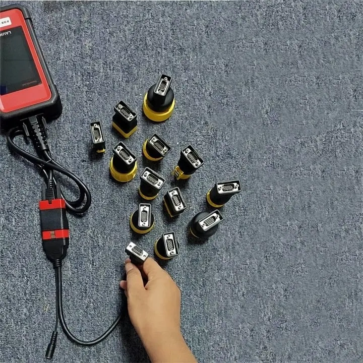 For Launch Heavy Duty Truck Cable Adapters Total 12PCS Set With OBD1 Cable