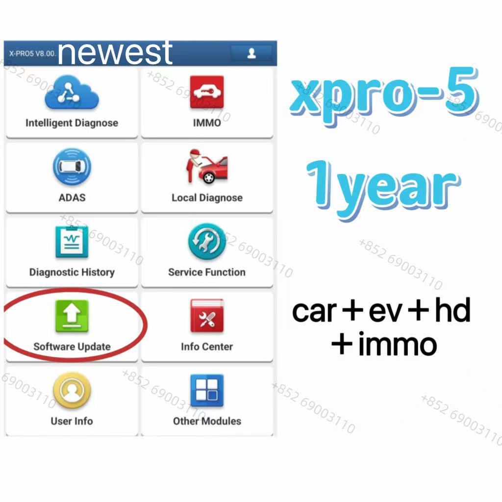 Xpro5 1 Year Subscription Software Activation For DBSCAR dbscar5/7 Easydiag 2.0 3.0 / Thinkdiag 2/ Golo/ Ediag Cars+EV+ HD+Immo