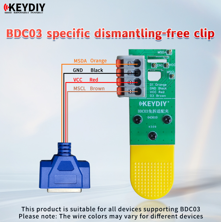 KEYDIY BMW BDC03 Specific Dismantling-free Clip Adapter for KD-X4, KD-MAX and Other BDC3 Devices