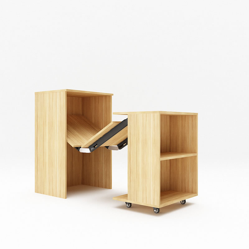 Fold down desk hardware kit for small room