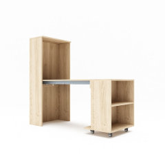 Fold out desk bracket mechanism