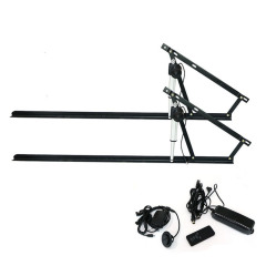 Electric heavy duty platform bed storage space lifting system remote control