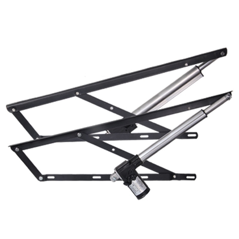 Electric heavy duty platform bed storage space lifting system remote control