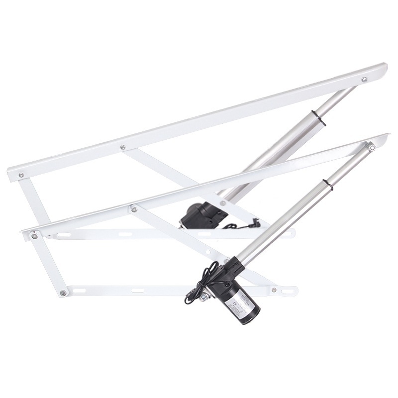 Electric heavy duty platform bed storage space lifting system remote control