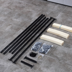 Easy Assembly Knock Down Bed Frame Base Full Bed Frame For Platform Bed