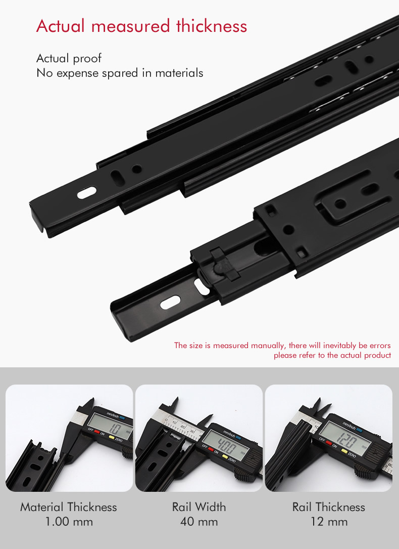 Sidemount Drawer Glides 3008 Series Soft close