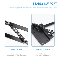 Maxplus Lift Up Top Hinge Spring Folding Stand Rack Bracket Tea Coffee Table Hinge Mechanism Furniture Hardware Lifting Rack Shelf 9.52 Inch, Gas Hydraulic,Lift Up Hinge Folding Stand Rack Bracket Coffee Table Hinge Mechanism,Maxplus Industrial -- Desk Bed | Murphy Bed | Wall Bed | Storage Bed | Desk & Table