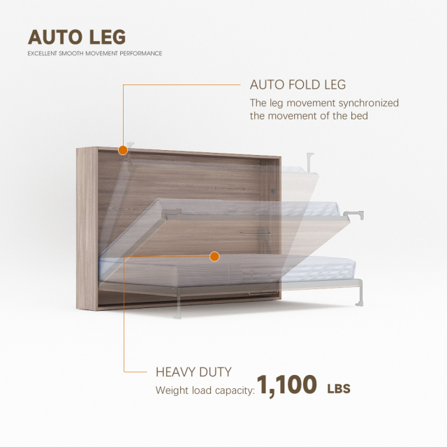 Wall Bed Mechanism For Super Singl, Double, Full Size,Horizontal Mount Murphy Bed Full Size Hardware Kit - Double Bed Frame,Maxplus Industrial -- Desk Bed | Murphy Bed | Wall Bed | Storage Bed | Desk & Table