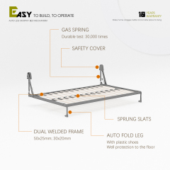 Wall Bed Mechanism For Super Singl, Double, Full Size,Horizontal Mount Murphy Bed Full Size Hardware Kit - Double Bed Frame,Maxplus Industrial -- Desk Bed | Murphy Bed | Wall Bed | Storage Bed | Desk & Table