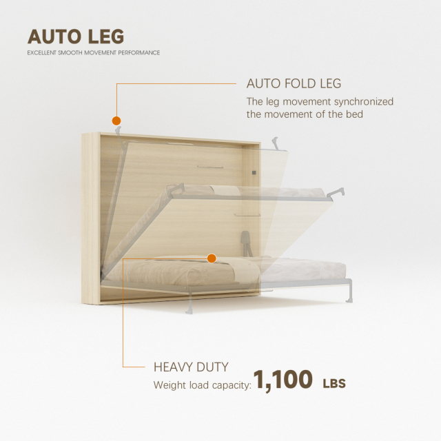 Wall Bed Mechanism For Queen Size,Horizontal Wall Bed for Space-Saving -Hide Away Design Full Murphy Bed,Maxplus Industrial -- Desk Bed | Murphy Bed | Wall Bed | Storage Bed | Desk & Table