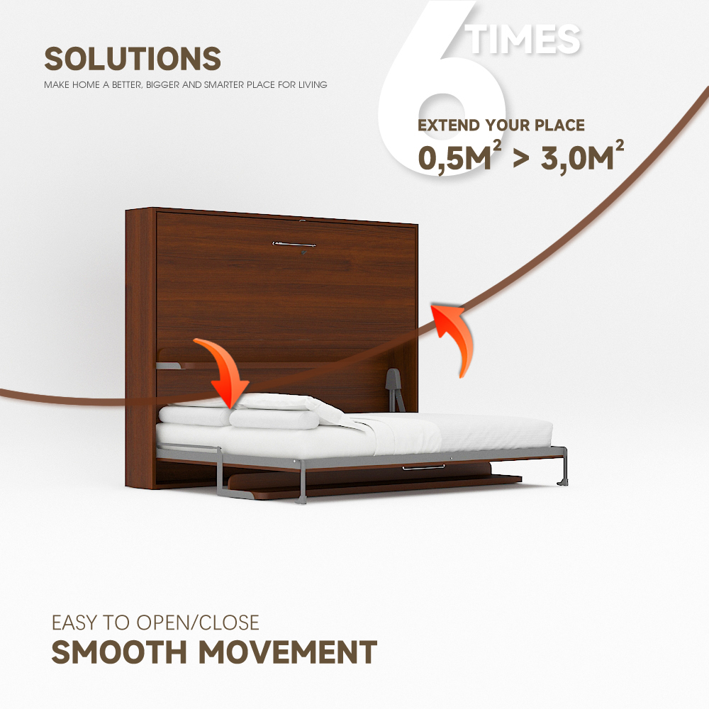 Wall Bed With Desk Mechanism For Queen Size,Queen Murphy Bed Wall Bed with Desk Mechanism Kit for Small Spaces,Maxplus Industrial -- Desk Bed | Murphy Bed | Wall Bed | Storage Bed | Desk & Table