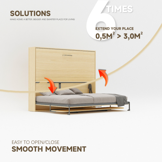Wall Bed With Desk Mechanism | Horizontal Queen,Murphy Wall Bed Mechanism for Queen With Study Desk for Home Office,Maxplus Industrial -- Desk Bed | Murphy Bed | Wall Bed | Storage Bed | Desk & Table