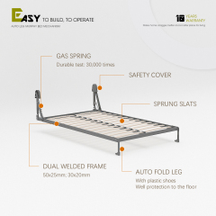 Wall Bed Mechanism For Super Single, Double, Full Size,Doubl Size Vertical Deluxe DIY Wall Bed Mechanical Hardware Kit,Maxplus Industrial -- Desk Bed | Murphy Bed | Wall Bed | Storage Bed | Desk & Table