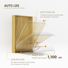 Mechanism For Wall Bed With Study Desk For Super Single, Double, Full Size,DIY Murphy Bed Kit Full Vertical, Deluxe Mechanism Wall Bed With Desk,Maxplus Industrial -- Desk Bed | Murphy Bed | Wall Bed | Storage Bed | Desk & Table