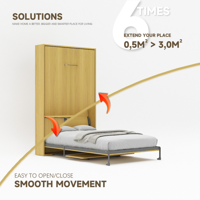 Mechanism For Wall Bed With Study Desk For Super Single, Double, Full Size,DIY Murphy Bed Kit Full Vertical, Deluxe Mechanism Wall Bed With Desk,Maxplus Industrial -- Desk Bed | Murphy Bed | Wall Bed | Storage Bed | Desk & Table