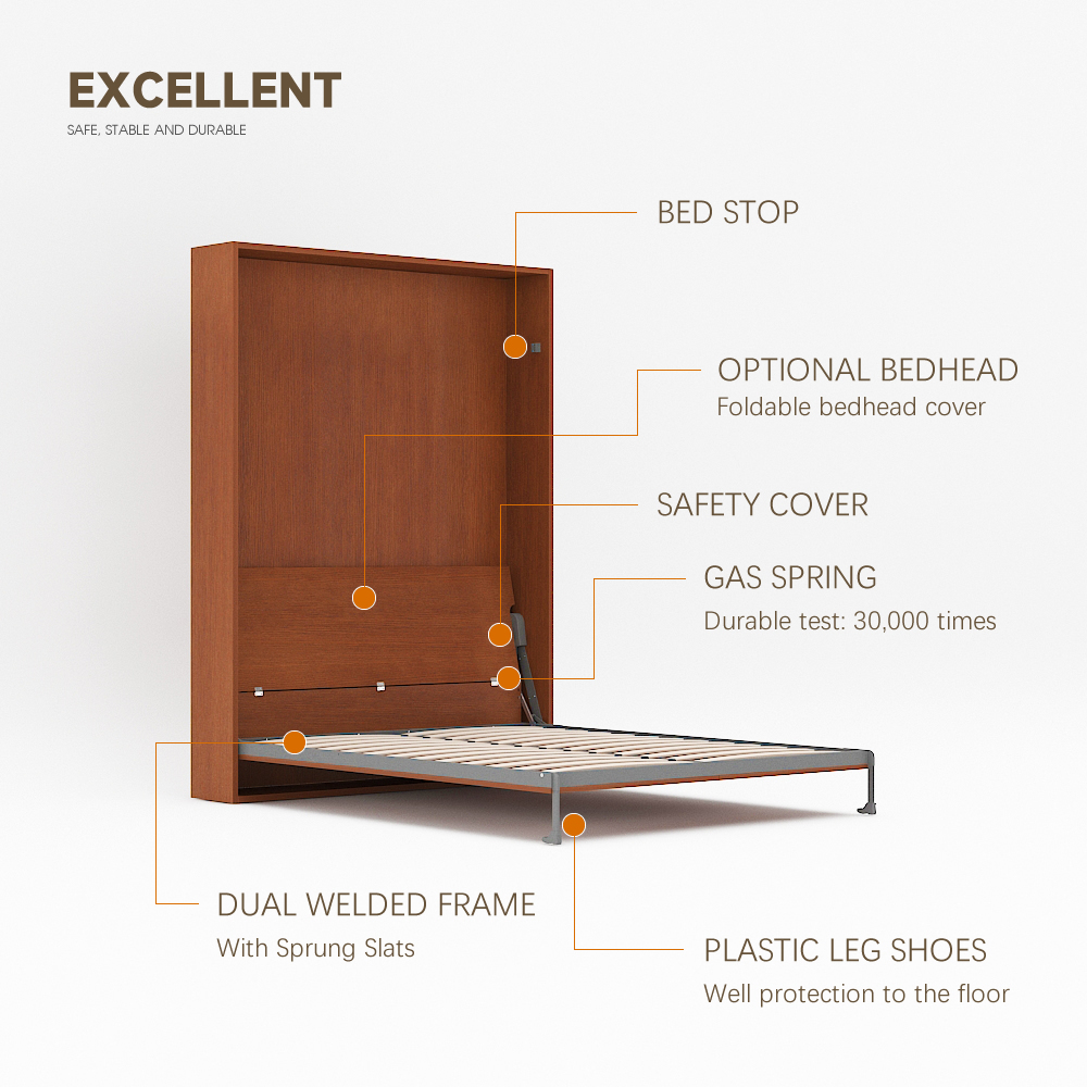 Wall Bed Mechanism For Queen Size,Vertical Deluxe Wall Bed Mechanical Hardware Kit, Murphy Bed Queen,Maxplus Industrial -- Desk Bed | Murphy Bed | Wall Bed | Storage Bed | Desk & Table