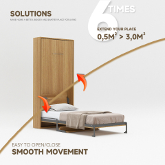 Mechanism For Wall Bed With Shelf Desk For Single, Twin, Twin XL and King Single,Deluxe Murphy Bed Frame (Twin) Vertical, Wall Bed Twin With Desk,Maxplus Industrial -- Desk Bed | Murphy Bed | Wall Bed | Storage Bed | Desk & Table