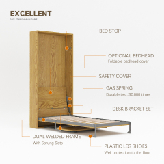 Mechanism For Wall Bed With Study Desk For Single, Twin, Twin XL and King Single Size,Twin Size Deluxe Wall Bed Mechanism (Vertical), Murphy Bed With Desk,Maxplus Industrial -- Desk Bed | Murphy Bed | Wall Bed | Storage Bed | Desk & Table