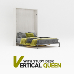Deluxe Murphy Bed Mechanism with Desk Kit, DIY Frame Hardware for Folding Cabinet, Easy to Build Wall Bed - Vertical Queen,Vertical Wall Bed queen for Space-Saving -Murphy Bed With Desk,Maxplus Industrial -- Desk Bed | Murphy Bed | Wall Bed | Storage Bed | Desk & Table