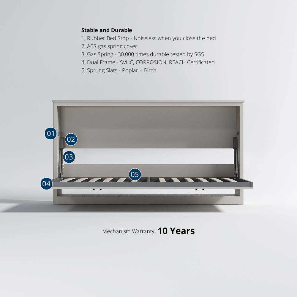 Floating Wall Bed Mechanism For Small Single, Single, Twin, Twin XL Size,Floating Wall Bed Mechanism-murphy bed twin | Horizontal Single,Maxplus Industrial -- Desk Bed | Murphy Bed | Wall Bed | Storage Bed | Desk & Table