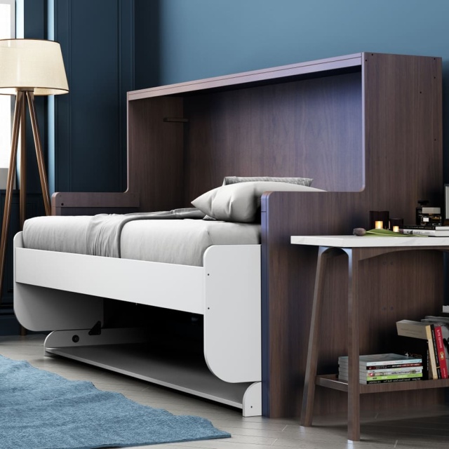 DBM1 - Deluxe Desk Bed Hardware Kit, Horizontal murphy bed with desk,Twin Murphy Desk Bed Kit -DIY Wall bed Hardware With Always-Level Desk,Maxplus Industrial -- Desk Bed | Murphy Bed | Wall Bed | Storage Bed | Desk & Table