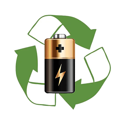 sketch of recycled Lithium batteries 