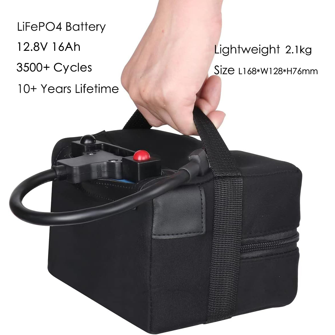 12V 16Ah LiFePO4 Lithium Battery Pack for electric Golf Trolley