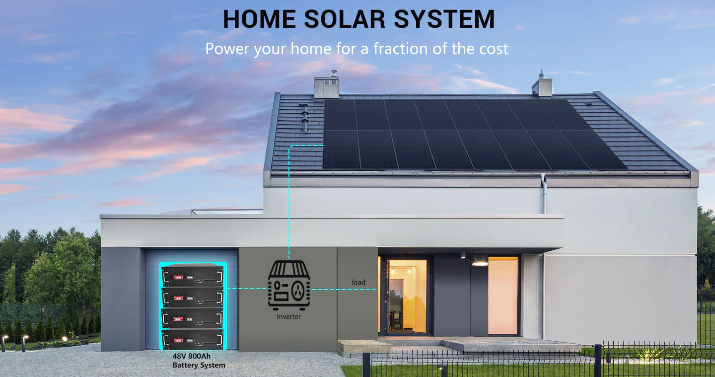 48V 200Ah Rack Lithium Battery Home Solar System