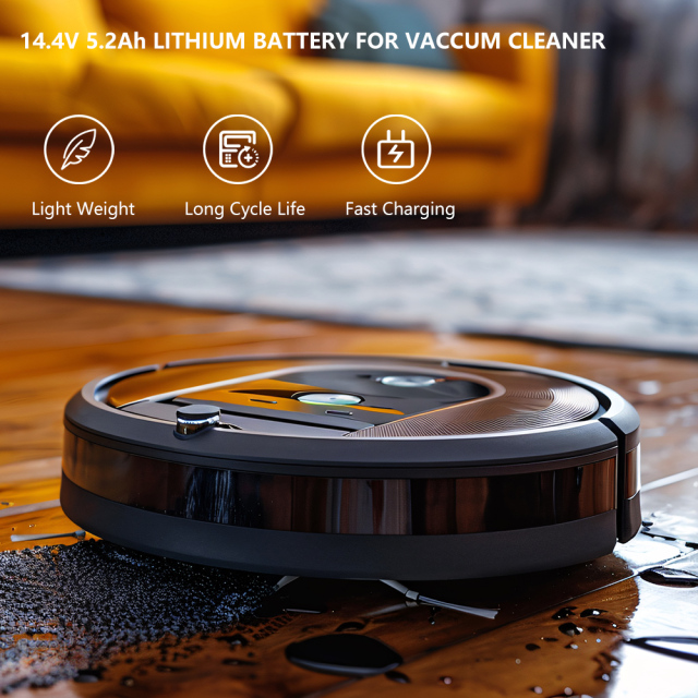 14.4V 5.2Ah Rechargable Lithium Ion Battery Pack for Vacuum Cleaner