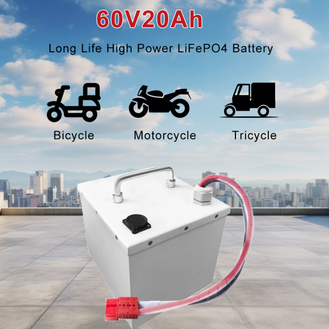 60V 20Ah Electric Scooter Motorcycle LiFePO4 Lithium Ion Cell Battery