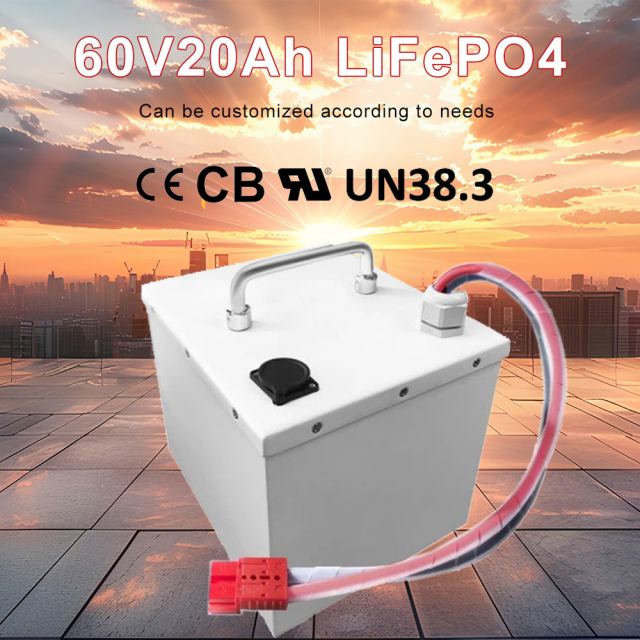 60V 20Ah Electric Scooter Motorcycle LiFePO4 Lithium Ion Cell Battery