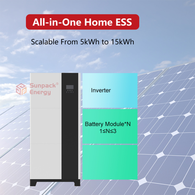 5-15kWh LiFePO4 Solar Power Battery All-In-One Energy Storage System