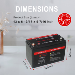 12V 100Ah Low Temperature LiFePO4 Cell Battery with Bluetooth and App